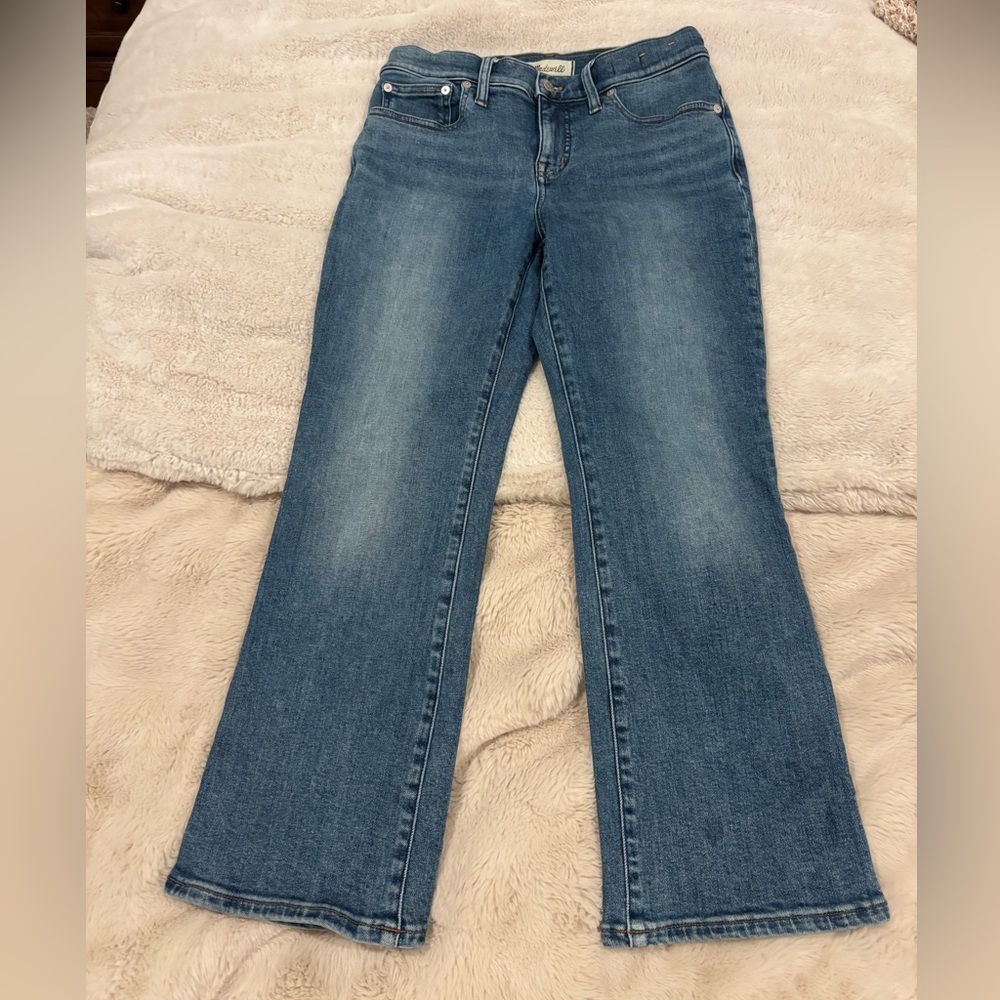 Madewell Blue Denim Wide-Leg Flare Jeans